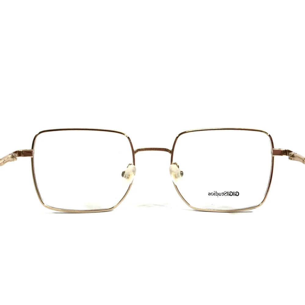 Gigi Studios Eyeglasses Frame ELIN 609/2 Tortoise Gold Square Wire Rim 48-19-135